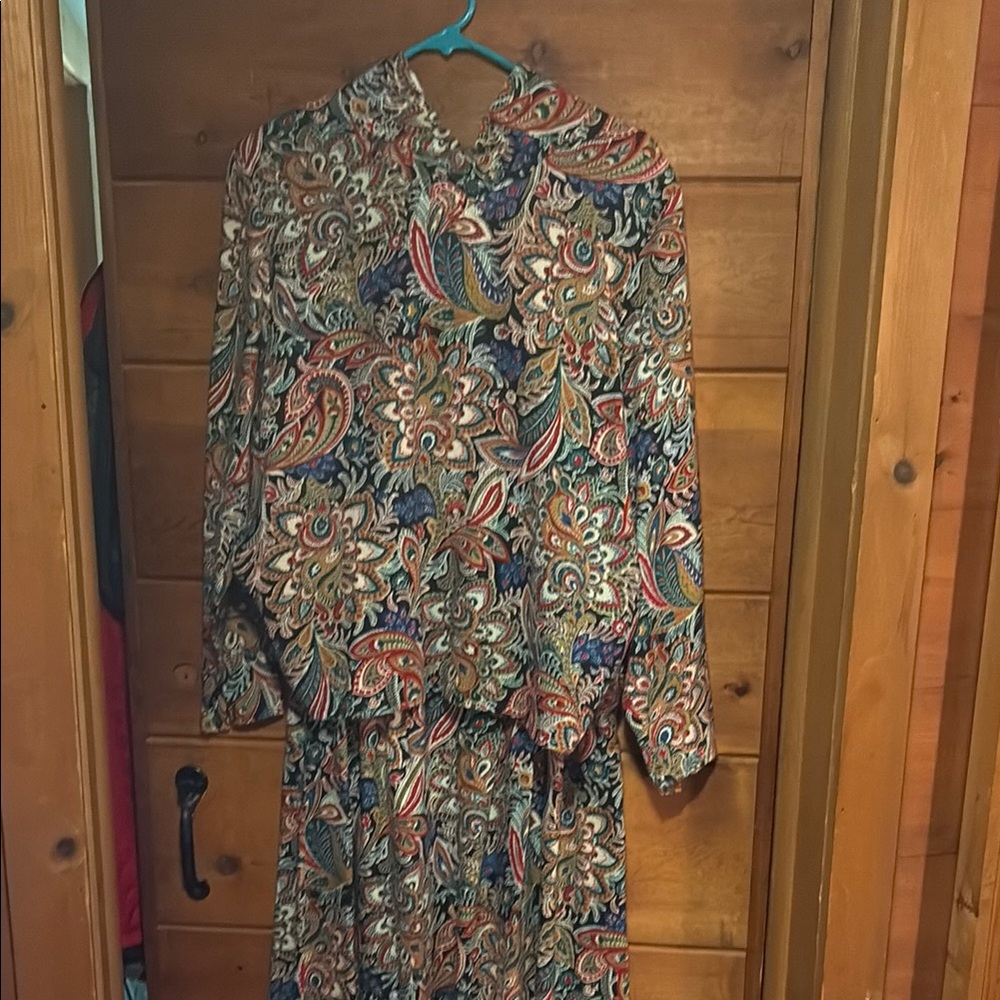 Vintage Paisley Print Bleyle skirt set